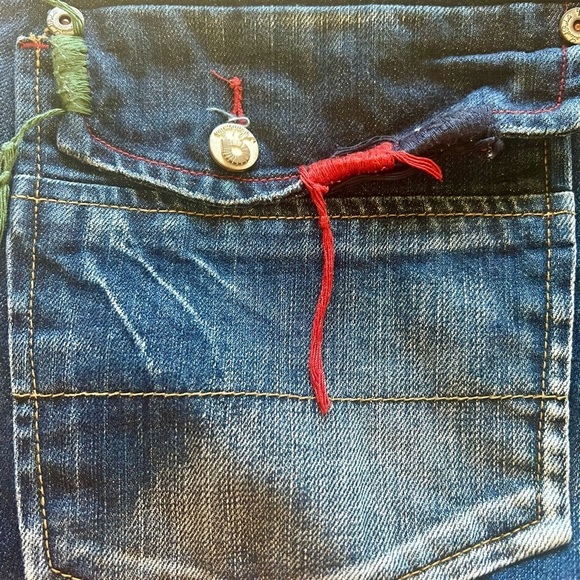 EUC Mens Akademiks Native Warriors Indian Dark Blue Jeans 38x32🐎🐎 (D3) - Picture 5 of 13